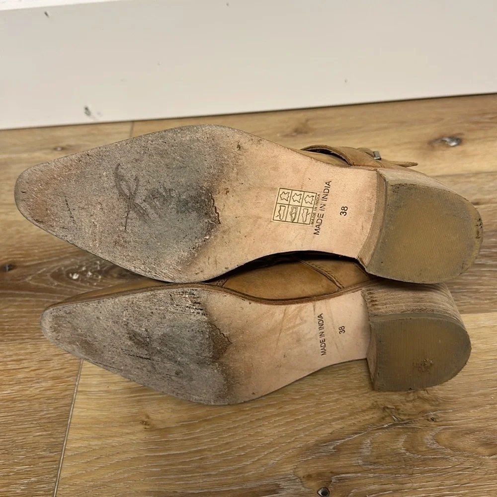 Free People Booties Back Loop Ankle size 7.5 EU size 38